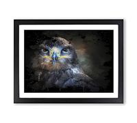 Eagle Bird No.2 Modern CB Framed Wall Art Print, Ready to Hang Picture for Living Room Bedroom Home Office Décor, Black A2 (64 x 46 cm)