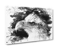 Eagle Bird Vol.1 V4 Canvas Print | Gallery Wrapped 30mm Frame Wall Art | 24x16 inches | Ready to Hang | Modern Animals Picture | Living Room Bedroom Lounge Office