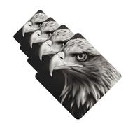 Eagle black and white Car Air Fresheners Cards 4 Pcs Hanging Fragrance Scented Cards Long-Lasting Car Aromatherapy Tablets for Wardrobe Bathroom Car Interior Mirror Pendant Gifts