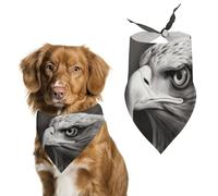 Eagle Black and White Dog Bandana Triangle Pet Bandanas Adjustable Pet Scarf Breathable Comfort Dog Scarf Cute Soft Puppy Scarfs Washable Daily Handkerchief Cats Scarves