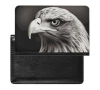 Eagle Black And White Passport Holder Passport Cover Protector Essentials with Credit Card Slots for Women Men