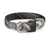 Eagle Black and White Pet Collar Oxford Adjustable Safety Dog Collars Cute Outdoor Training Pet Collars Easy Clean Floral Print Puppy Collar for City Pet Owners