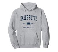 Eagle Butte South Dakota SD Vintage Athletic Navy Sports Des Pullover Hoodie