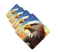 eagle Car Air Fresheners Cards Set of 4 Pieces Personalized Car Fresheners Gifts for Men Women Auto Aromatherapy Tablets Hanging Scented Cards for Wardrobe Bathroom