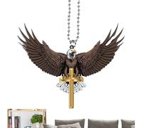 Eagle Car Ornament - Rearview Mirror Pendant | Acrylic Design Decoration | Bold Symbolic Ornament Inspired By The States | American Symbol Ornament For Car Interior And Dec