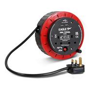 Eagle Cassette Style Cable Mains Extension Reel 13A with 2 USB and 2 UK 13AMp Outlets, Overload Protection for Safety, (5 Metre)