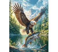 Eagle Catching A Fish 500 Piece Jigsaw Puzzle for Adults Scenery Science Fiction Jigsaw Afternoon Tea Companion Brainteaser Perfect Holiday Present Stylish Home Decor 500 PCS