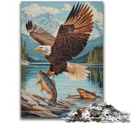 Eagle Catching Fish 1000 Piece Jigsaw Puzzles for Adults & Teens,Family Game Stress Reliever Difficult Challenge Great Gifts And Toys (38X26cm)