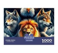 Eagle Challenging & Brainteasing Puzzle: Lion between Wolves And Eagle for Adults & Kids Age 12 Years Up 52x38cm/1000pcs