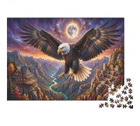 Eagle Classic 1000 Pc Rigid Cardboard Jigsaw Sun-Moon Canyon for Seniors Brain Training Rainy Day Fun Must-Have for Puzzle Lovers 52x38cm/1000pcs