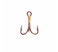 Eagle Claw 374T-12 2X Treble Regular Shank Curved Point Hook, 20 Piece (Bronze)