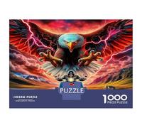 Eagle Colourful Raven in Cosmic Scene 1000 Pcs Jigsaws for Adults The Impossible Challenge Fun Present 52x38cm/1000pcs