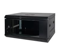 Eagle Compact Flatpack 19" Wall Mounting Cabinet for Smaller Networks Servers, Tempered Removable Reversible Glass Lockable Door for Home, Shop, Office 4U 400mm