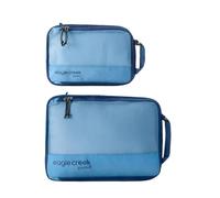 Eagle Creek Pack-It Reveal Compression Packing Cubes S/M I 2-Piece Set with Mesh Window I Up to 70% Space Saving I 100% Recycled I Blue Dawn