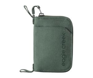 eagle creek Stash RFID Wallet - Slim Travel Wallet with RFID Blocking - Secure Passport, Cards & Cash - Lightweight, Water-Resistant Nylon - Zipper Closure - Unisex Design, 039 Grass Green, Minimalist