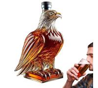 Eagle Decanter - Unique Spirit Flask, Glass Bird Jug, Creative Animal Animals Sculpture, Crystal Falcon, Vessel Decoration, Handmade Wine Dispenser Figure, Whisky Container Pouring
