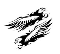Eagle Design Car Stickers - Reflective Stickers | Vintage Waterproof Self Adhesive Patch for Car Bicycle Scooter Laptop Truck Decoration Graphic PE