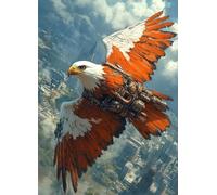 Eagle Diamond Art City Diamond Painting Kits for Adults Beginner 5D DIY Full Square Drill Cross Stitch Kits for Adults Arts and Crafts for Bedroom Decor, Room Decor, Gifts 40x54 Inch -bby25078M