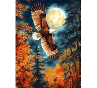 Eagle Diamond Painting Kits for Adults, 5D Full Drill Square Diamond Art Kits, DIY Rhinestone Embroidery Cross Stitch Arts and Crafts, Crystal Art Painting for Home Wall Decor Gift 16x24inch Q-1083B