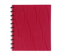 Eagle Discbound Notebook, Letter Size Customizable Arc Notebook, Poly Plastic Cover, 60 Sheets Ruled/Lined Pages (Red)