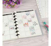 Eagle Discbound Refill Paper, Inner Core, Planner Refills,Loose Leaf Binder Notebook, 8-Hole Punched, 30 Sheets, 8.5"x5.5" (Monthly Planner)