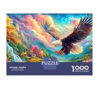 Eagle Dives over River And Falls 1000-Piece Jigsaw Puzzle Majestic Eagle Ideal for Men, Women, Kids & Elders 70x50cm/1000pcs