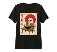 Eagle Eating Ramen Noodles Bowl Japan Design Premium T-Shirt