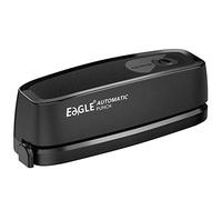 Eagle Electric 3 Hole Punch, Desktop Hole Puncher, Portable, 20 Sheets Punch Capacity, AC or Battery Operation, Black