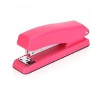 EAGLE Ergonomic Desktop Stapler, Metal, Black, 20-Sheet Capacity, Fits 24/6 & 26/6 Staples, Non-Slip Soft Grip, 18 x 5 cm (Pink)