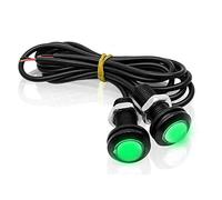 Eagle Eye Lights, LanCo 2PCS 12V 9W 110 Lm 8000-10000K Car Motorcycle LED Eagle Eye Daytime Running Lights DRL Tail Light Reversing Lamp Green