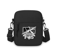 Eagle F-15 plane graphic black white Men Crossbody Bag Single Shoulder Women Cartoon Anime Film Printing Design Unisex