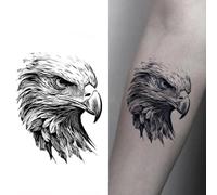 Eagle Fierce Gaze Eagle Temporary Tattoo,Lasts To 15 Days New Technology Magic Waterproof Semi Permanent Sticker.