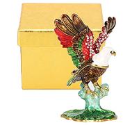 Eagle Figurine, Hand-Made Eagle Ornament, Enamel Painted Eagle Crafts Decor, Metal Crafts Home Decoration Ornaments