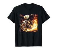 Eagle Flames with Motorbike for Freedom and Bikes Lovers T-Shirt