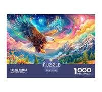Eagle Flies through Colorful Cosmic Landscape 1000 Piece Jigsaw Puzzle Eagle Educational & Challenging for Kids & Adults 70x50cm/1000pcs