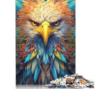 Eagle Flower Portrait 1 Puzzle 1000 Pieces Jigsaws Wooden Puzzles for Adults Family Entertainment Toys 1000pcs (75x50cm)