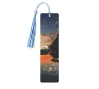 Eagle Flying in The Sky Metal Bookmarks with Tassels,Pendant Unique Handmade Bookmark Craft DIY Wooden Bookmarks Cute Hanging Tags Ornaments for Book Lovers Birthday Teachers Gift