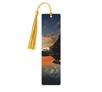 Eagle Flying in The Sky Wood Bookmarks 5 Pcs with Tassels,Pendant Unique Handmade Wooden Bookmark Craft DIY Wooden Bookmarks Cute Wood Hanging Tags Ornaments for Book Lovers Birthday Teachers Gift