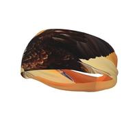 Eagle Flying in The Sunset Sports Headbands for Men Women Moisture Wicking Workout Sweatbands Elastic Non Slip Sweat Bands Fashion Wide Hair Bands for Running Fitness Yoga Cycling
