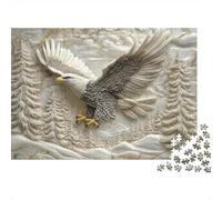Eagle Flying Mountain 100% Recycled Cardboard 3D Eagle Sculpture 1000Pc Jigsaw Adult Jigsaws Classic Educational Games 38x26cm/1000pcs