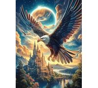 Eagle Flying Over A Castle 1000 Piece Jigsaw Puzzle for Adults Wildlife Pet Jigsaw Morning Leisure Activity Vibrant Brainteaser Perfect Holiday Present Home Decor Accent 1000 PCS