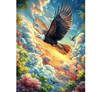 Eagle Flying Over A Fiery Valley 1000 Piece Jigsaw Puzzle for Adults Science Fiction Magical Dream Jigsaw Family Camping Activity Vibrant Whimsical Design Great Gift for Outdoor Lovers 1000 PCS