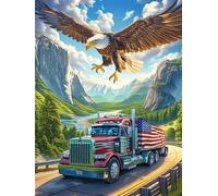 Eagle Flying Over A Highway 1000 Piece Jigsaw Puzzle for Adults Wildlife Plant Kitchen Wall Decor Art Project Precision Cut Great Gift for Art Lovers 1000 PCS