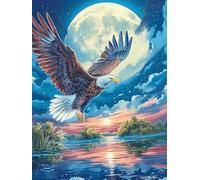 Eagle Flying Over A Lake 300-piece Jigsaw Puzzle Bundle Wildlife Pet Family Puzzle Lovers Brain Training Mindful Activity Spring Gift Durable Cardboard 300 PCS