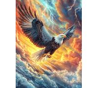 Eagle Flying Over A Magical Sky 1000-piece Jigsaw Puzzle Bundle Wildlife Pet Family Puzzle Lovers Brain Training Mindful Activity Spring Creativity & Gift Giving 1000 PCS