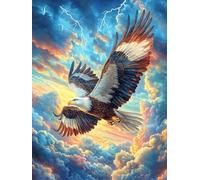 Eagle Flying Over A Magical Sunset 1000 Piece Count Premium Jigsaw Puzzle Wildlife Pet For Adults Teens 14+ Concentration Training Indoor Game Family Game Night Sturdy Paperboard 1000 PCS