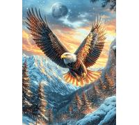 Eagle Flying Over A Mountain Valley 1000-piece Jigsaw Puzzle Set Science Fiction Magical Dream For Adults Teens 14+ Logic Skill Indoor Game Family Game Night Summer Recycled Cardboard 10