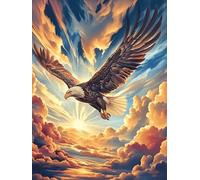 Eagle Flying Over A Mountain Valley 300 Piece Jigsaw Puzzle for Adults Wildlife Pet Jigsaw Afternoon Tea Companion Brainteaser Perfect Holiday Present Stylish Home Decor 300 PCS