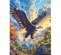 Eagle Flying Over A Mountain Valley 500 Piece Pack Classic Jigsaw Puzzle Wildlife Pet Couple Puzzle Partners Ultra Difficult Wall Decor Easter New Year Paperboard Material 500 PCS