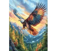 Eagle Flying Over A Snowy Mountain Valley 300 Pieces Jigsaw Puzzles Science Fiction Magical Dream For Men Educational Decompression Adults Anxiety Memory Care Mothers Valentines Gift Eco Friendly Ma